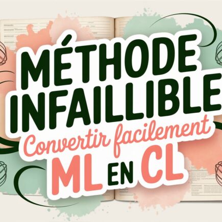 methode convertir ml cl